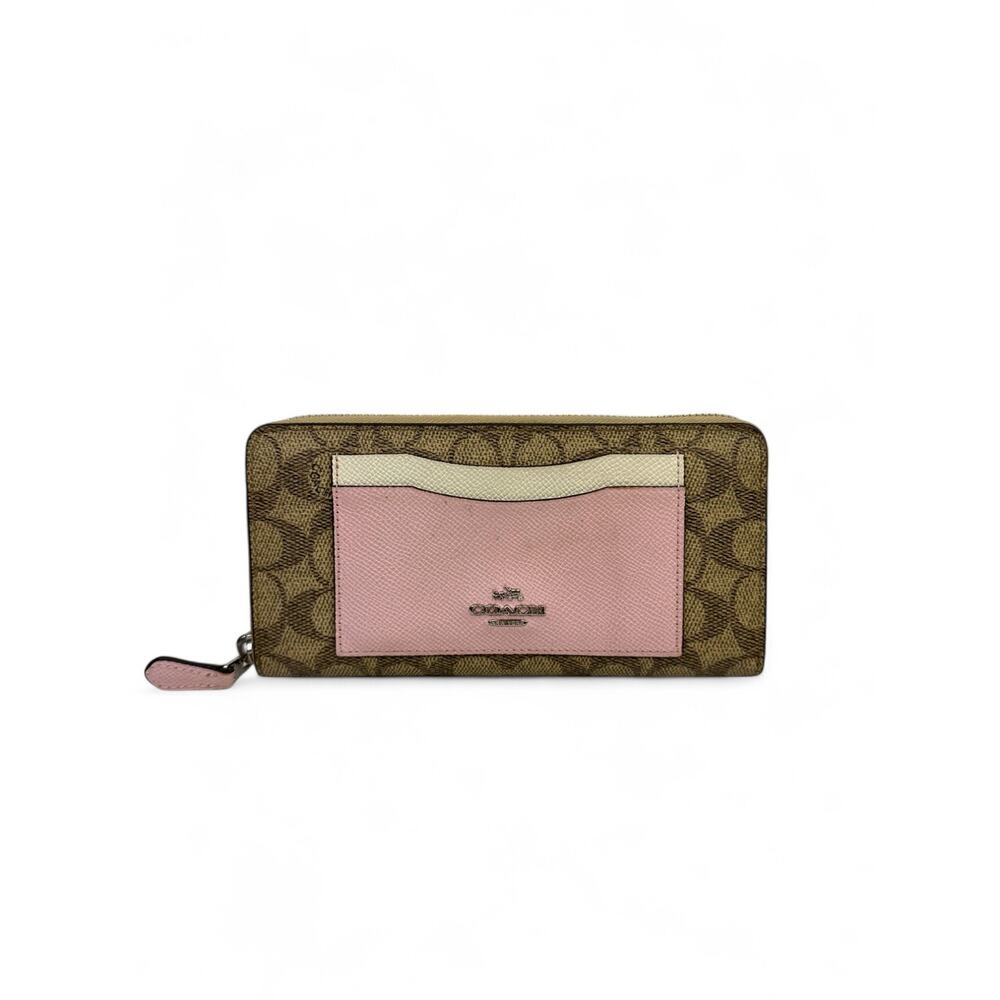 Vintage Coach Leather Monogram Long Wallet
